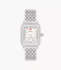 MICHELE Deco Mid 29mm Silver Diamond Women's Watch MWW06V000122