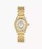 MICHELE Serein Oval Diamond 18K Gold-Plated 27mm White Mother of Pearl Dial Women's Watch MWW21H000003