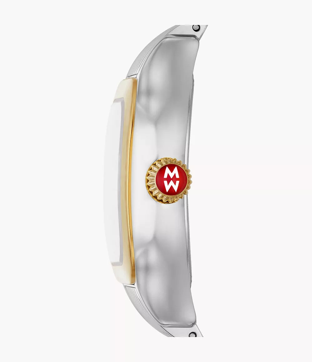 MICHELE Meggie 18K Two-Tone Gold-Plated Diamond 29mm Green Dial Women's Watch MWW33B000018