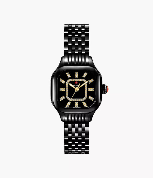 MICHELE Meggie Three-Hand Black 29mm Black Dial Women's Watch MWW33B000019