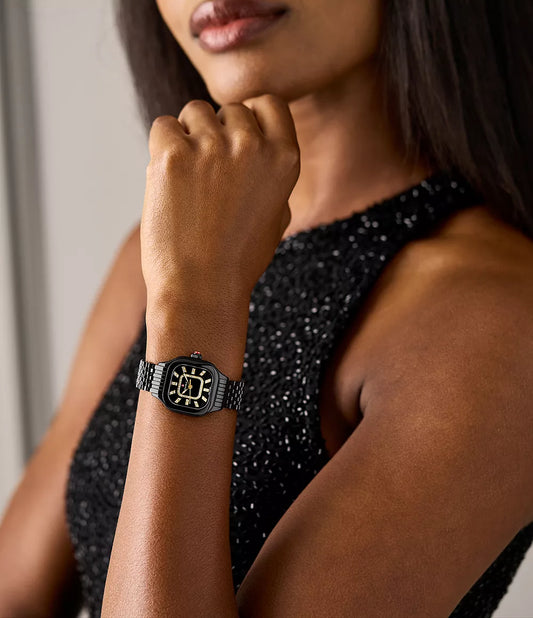 MICHELE Meggie Three-Hand Black 29mm Black Dial Women's Watch MWW33B000019