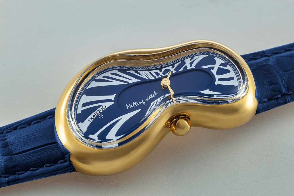 EXAEQUO Classic Melting Watch 28mm Dark Blue Dial Men's Watch EX 0002.0004