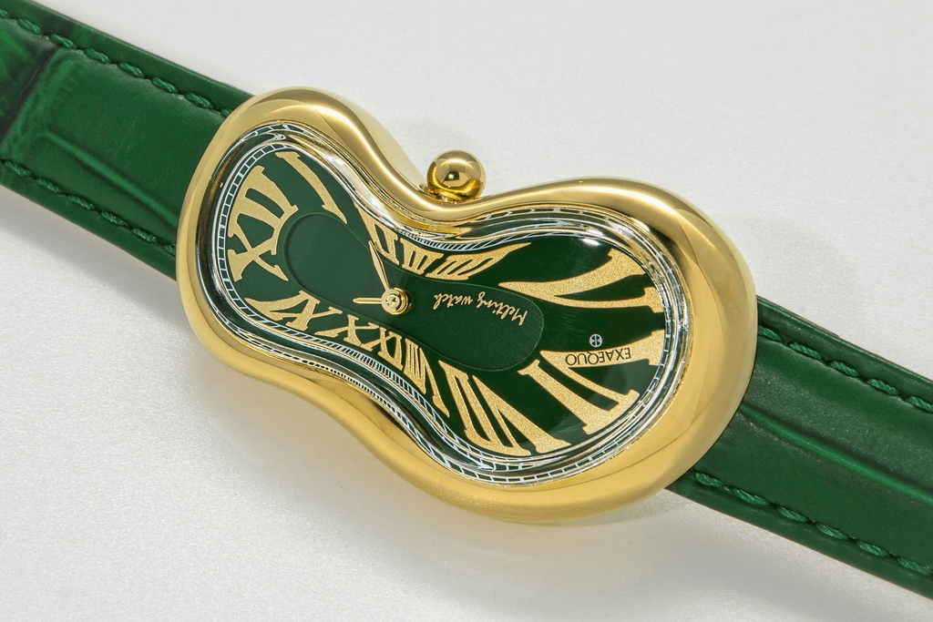 EXAEQUO Classic Melting Watch 28mm Green Dial Men's Watch EX 0002.0005