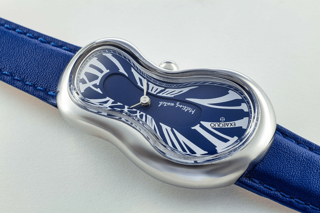 EXAEQUO Classic Melting Watch 28mm Dark Blue Dial Men's Watch EX 0001.0004