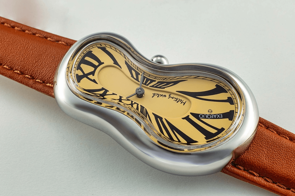 EXAEQUO Classic Melting Watch 28mm Gold Yellow Dial Men's Watch EX 0001.0003