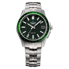 Casio Oceanus Manta 41.3mm Green Dial Titanium Men's Watch OCWS400-3A