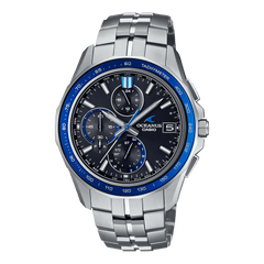 Casio Oceanus Manta Black-Blue 42.8mm Titanium Men's Watch OCWS7000-1A