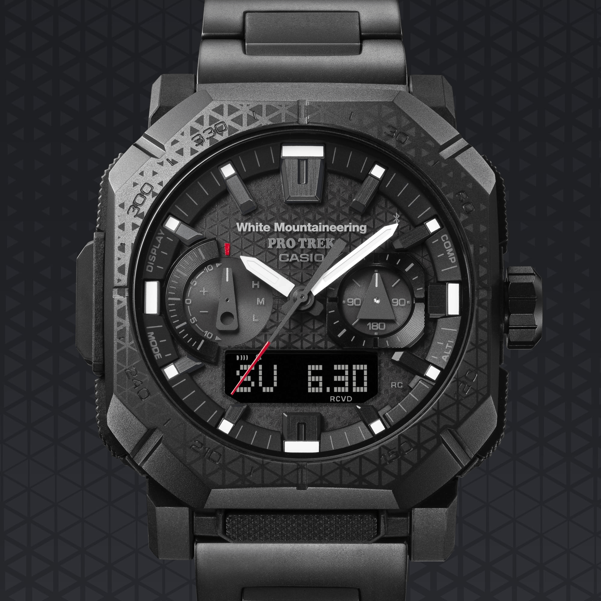 G-Shock PRW-B1000 Series White Mountaineering Collaboration Model 45.8mm Black Dial Men's Watch PRWB1000WM-1