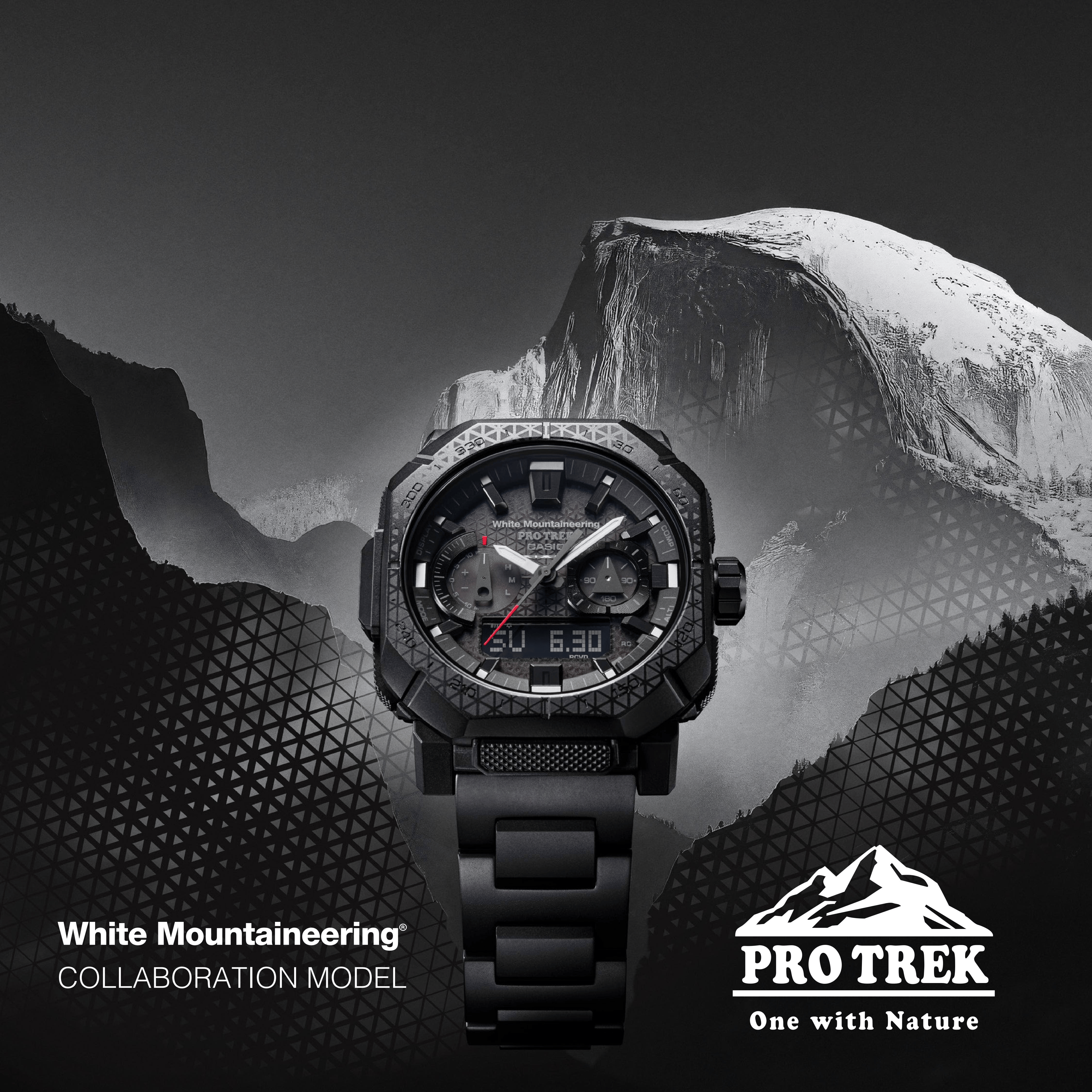 G-Shock PRW-B1000 Series White Mountaineering Collaboration Model 45.8mm Black Dial Men's Watch PRWB1000WM-1