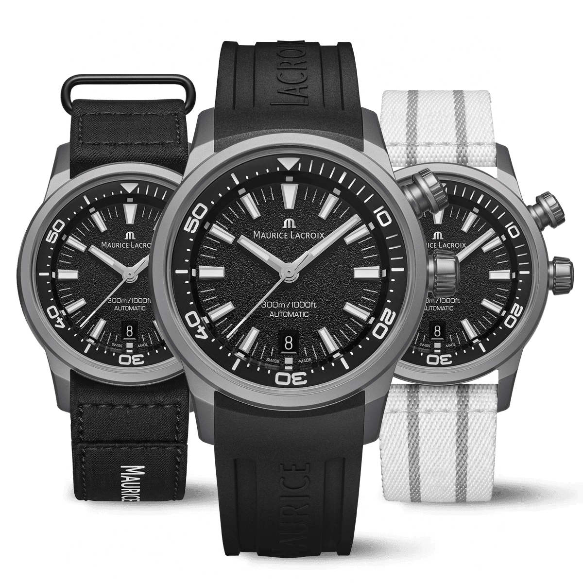 Maurice Lacroix Pontos S Diver 42mm Black Dial Men's Watch PT6248-TT03L-330-2