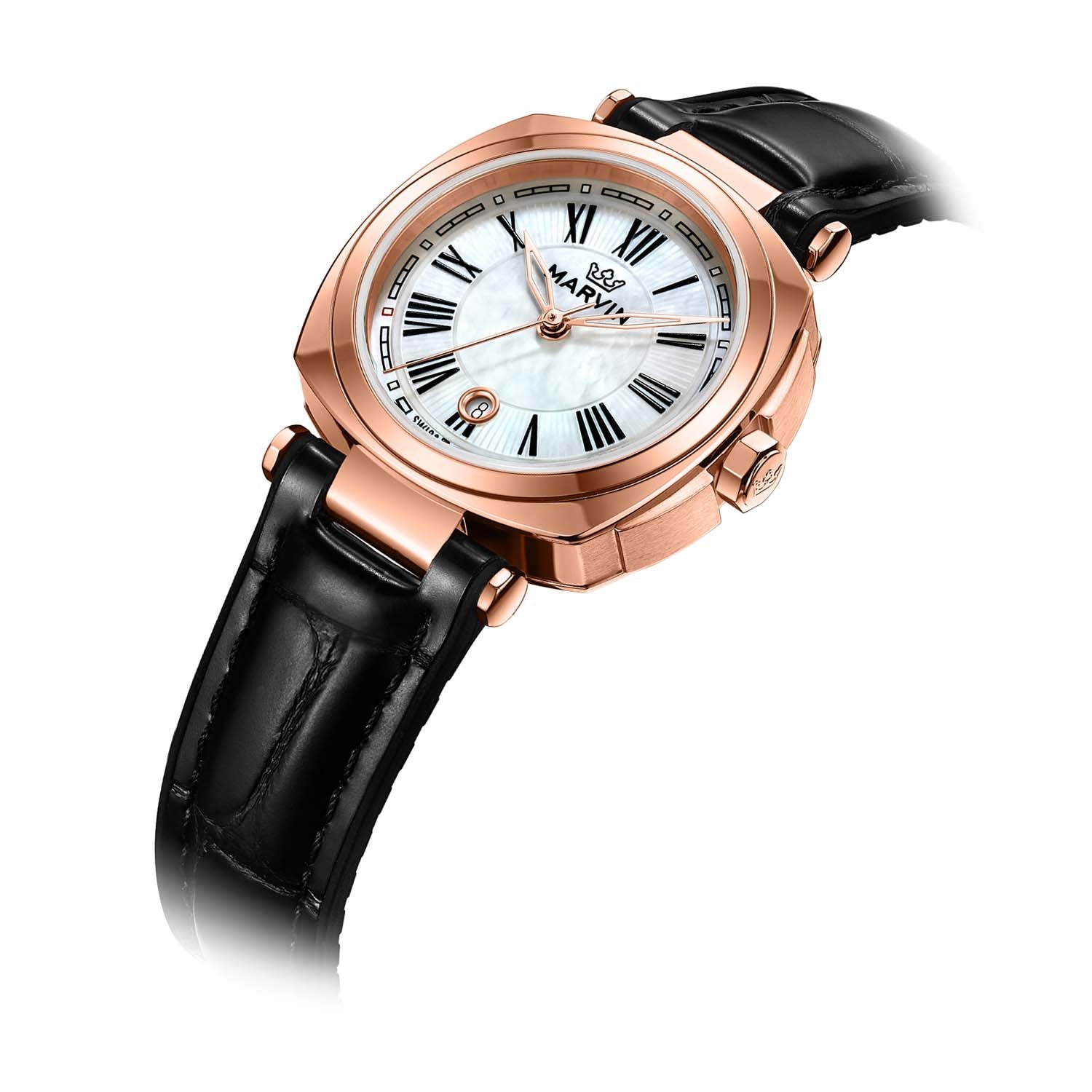 Marvin Malton Cushion 30mm Mother of Pearl Dial Women's Watch M032.52.92.94