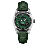 SOLAR AQUA Prima Abyss Leather Military Green 42mm Black-Military Green Dial Men's Watch SA0010.0023