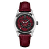 SOLAR AQUA Prima Abyss Leather 42mm Black-Italian Burgundy Dial Men's Watch SA0010.0024
