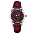 SOLAR AQUA Prima Abyss Leather 42mm Black-Italian Burgundy Dial Men's Watch SA0010.0024