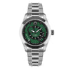 SOLAR AQUA Prima Abyss Steel 42mm Black-Military Green Dial Men's Watch SA0010.0027