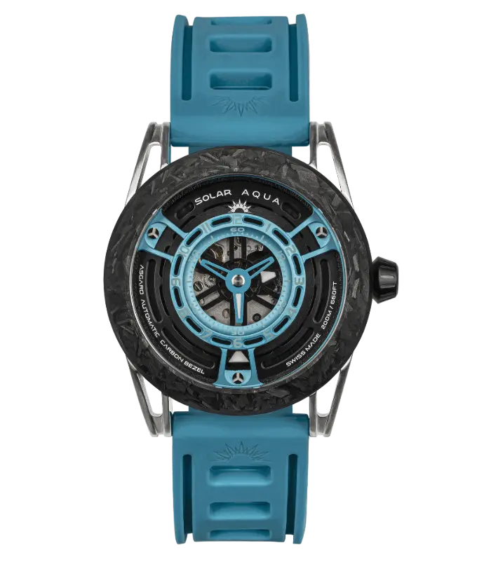 SOLAR AQUA Asgard Light Blue 42mm Black-Light Blue Dial Men's Watch SA0040.0023