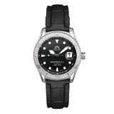 SOLAR AQUA Mishipeshu G.L. Black Croco 40mm Black Dial Men's Watch SA0055.0021