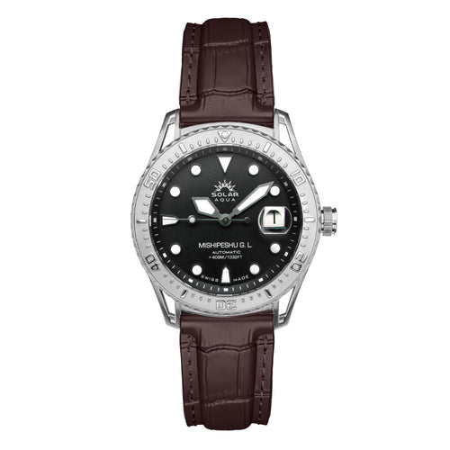 SOLAR AQUA Mishipeshu G.L. Brown Croco 40mm Brown Dial Men's Watch SA0055.0024