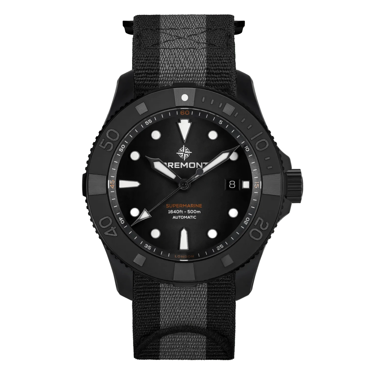 Bremont Supermarine Full Ceramic Tactical Black 43mm Black Dial Men's Watch SM43-DT-BKCER-BK-N-S