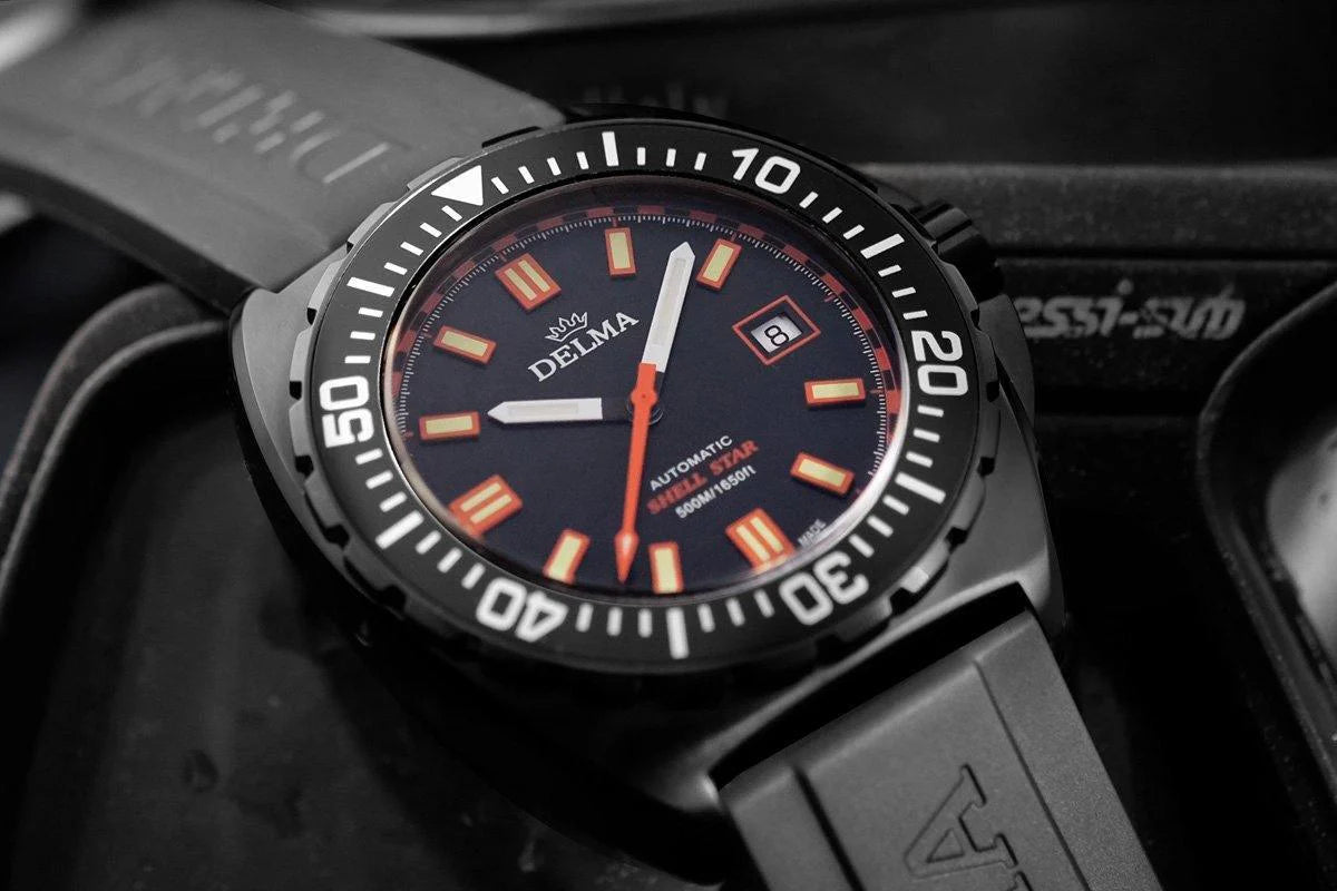 DELMA Shell Star Black Tag 44mm Black Dial Men's Watch 44501.670.6.031
