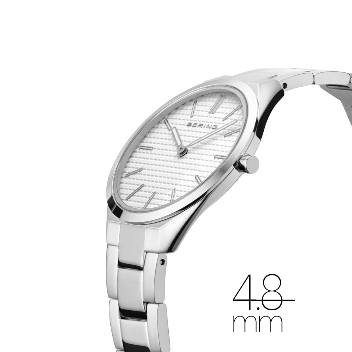 BERING Ultra Slim Polished/Brushed Silver 31mm Silver Sunray Dial Women's Watch 17231-700