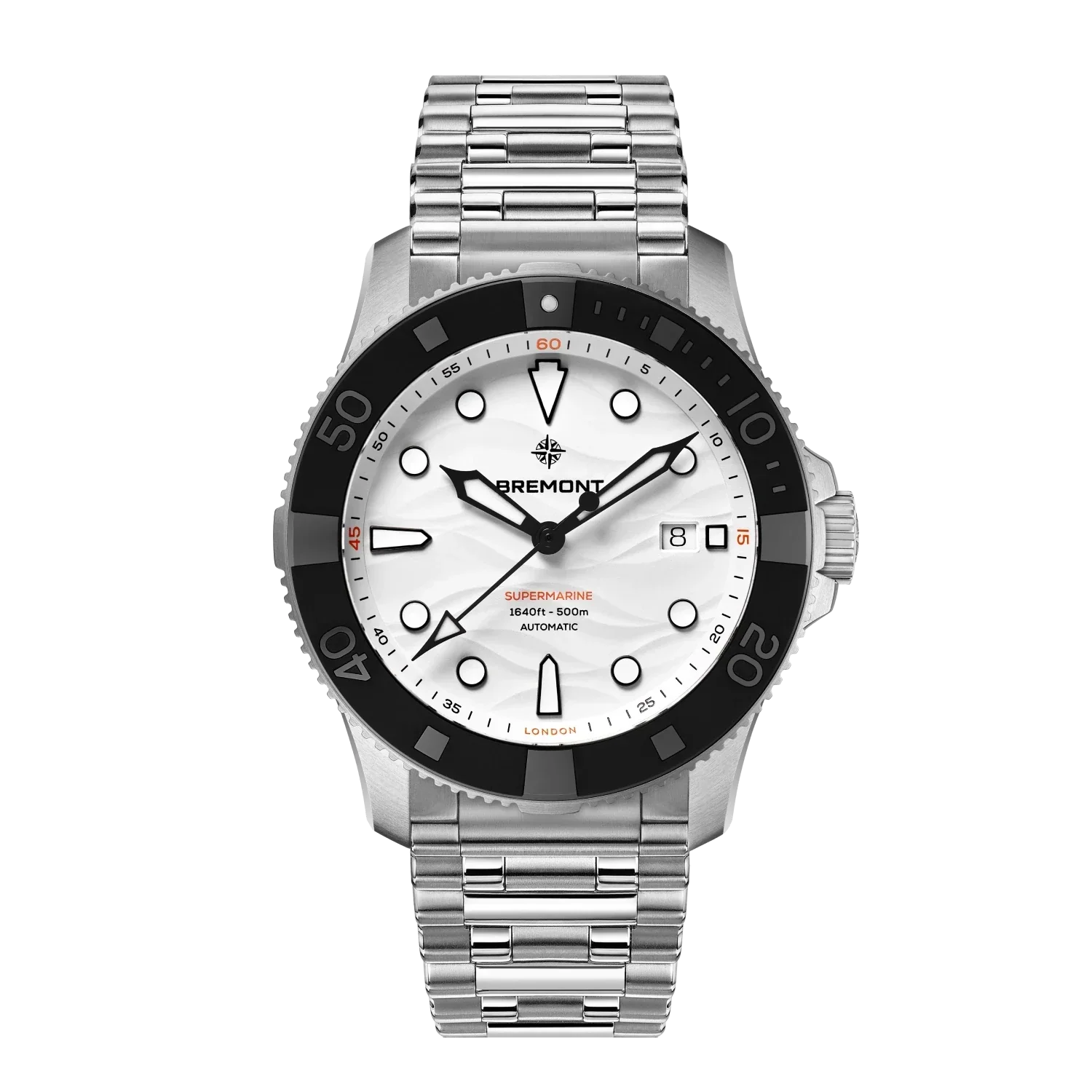 Bremont Supermarine 500M 43mm Polar White Dial Men's Watch SM43-DT-SS-WH-B