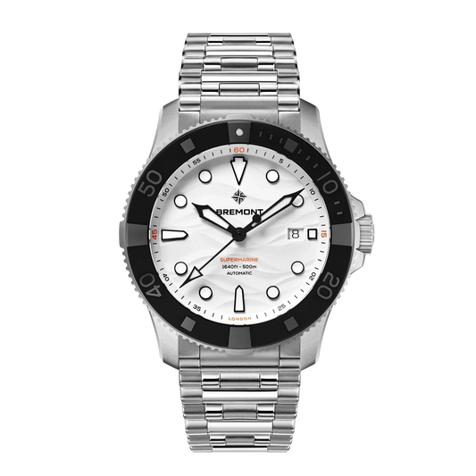 Bremont Supermarine 500M 43mm Polar White Dial Men's Watch SM43-DT-SS-WH-B