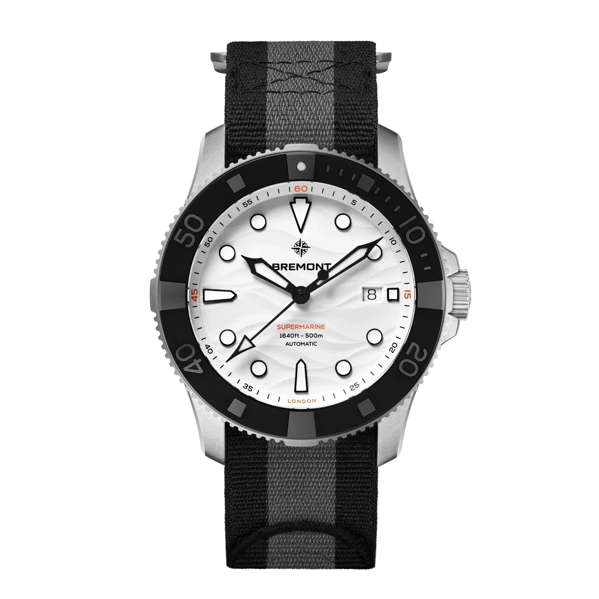 Bremont Supermarine 500M 43mm Polar White Dial Men's Watch SM43-DT-SS-WH-N-S