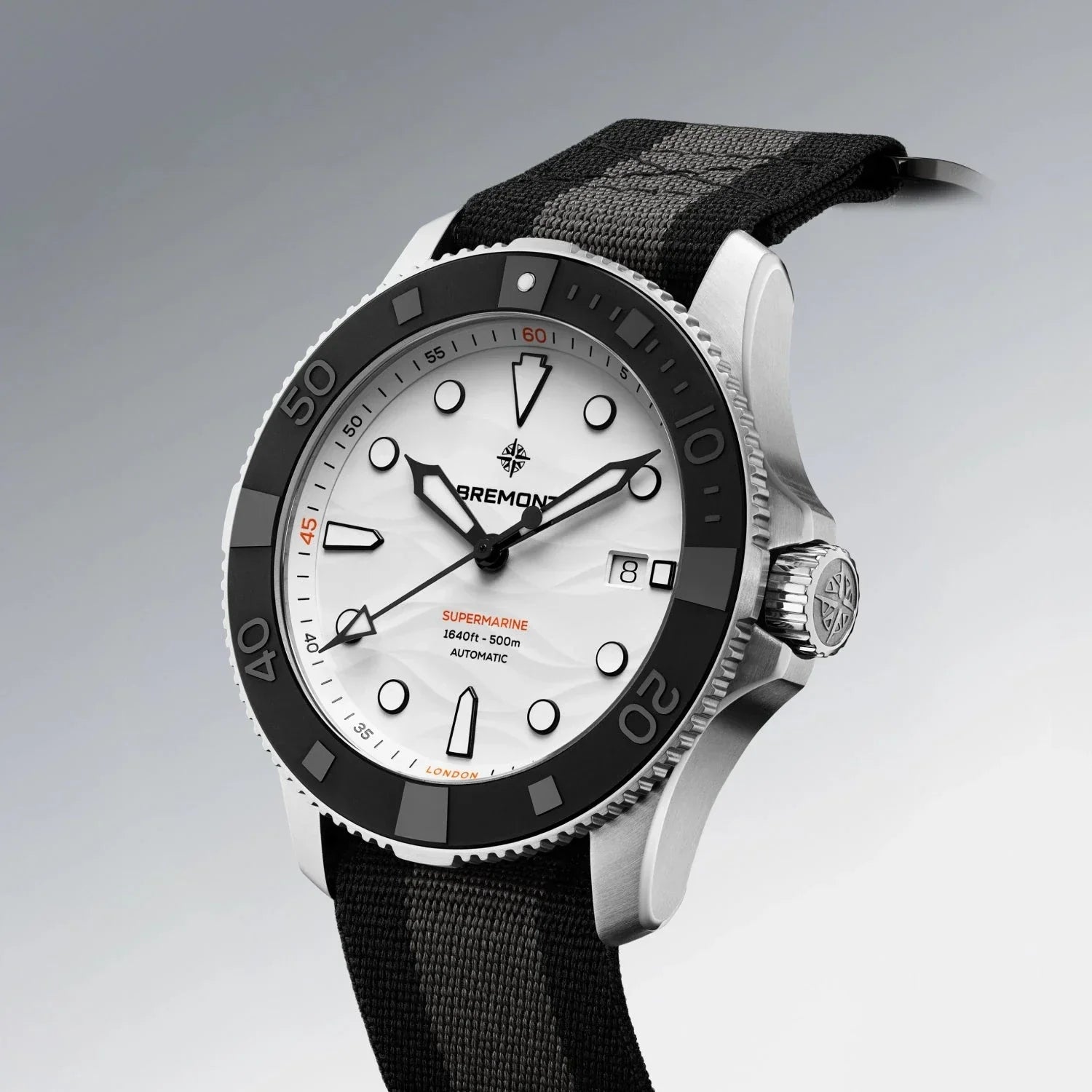 Bremont Supermarine 500M 43mm Polar White Dial Men's Watch SM43-DT-SS-WH-N-S