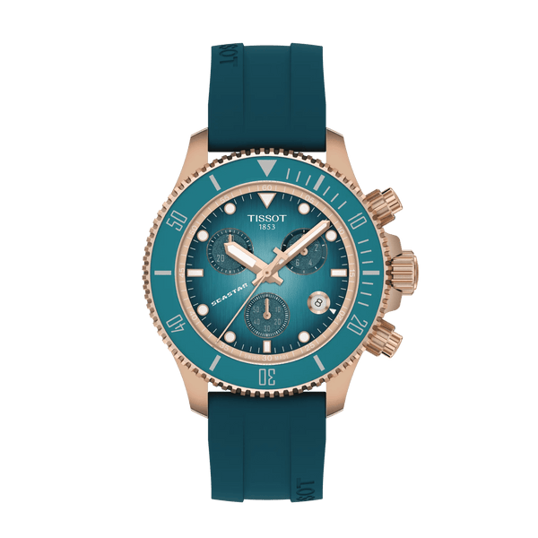 Tissot Seastar 1000 Quartz Chronograph 38mm Turquoise Dial Men's