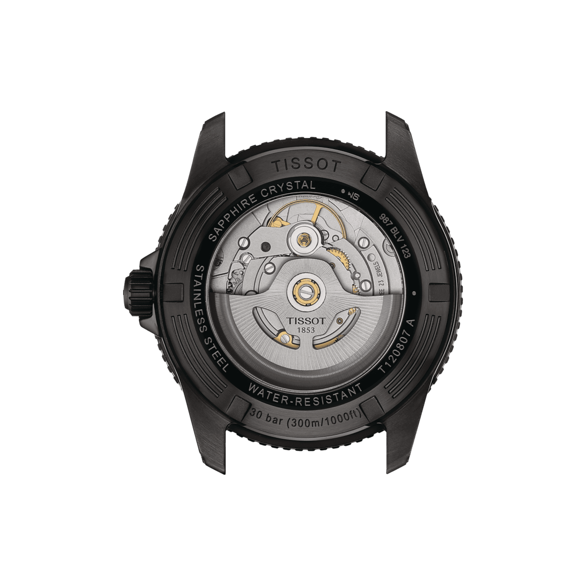 Tissot Seastar 1000 Powermatic 80 40mm Black PVD Men's Watch T1208073704100