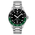 Tissot Seastar 1000 40mm Quartz GMT Black-Green Men's Watch T1208521105100