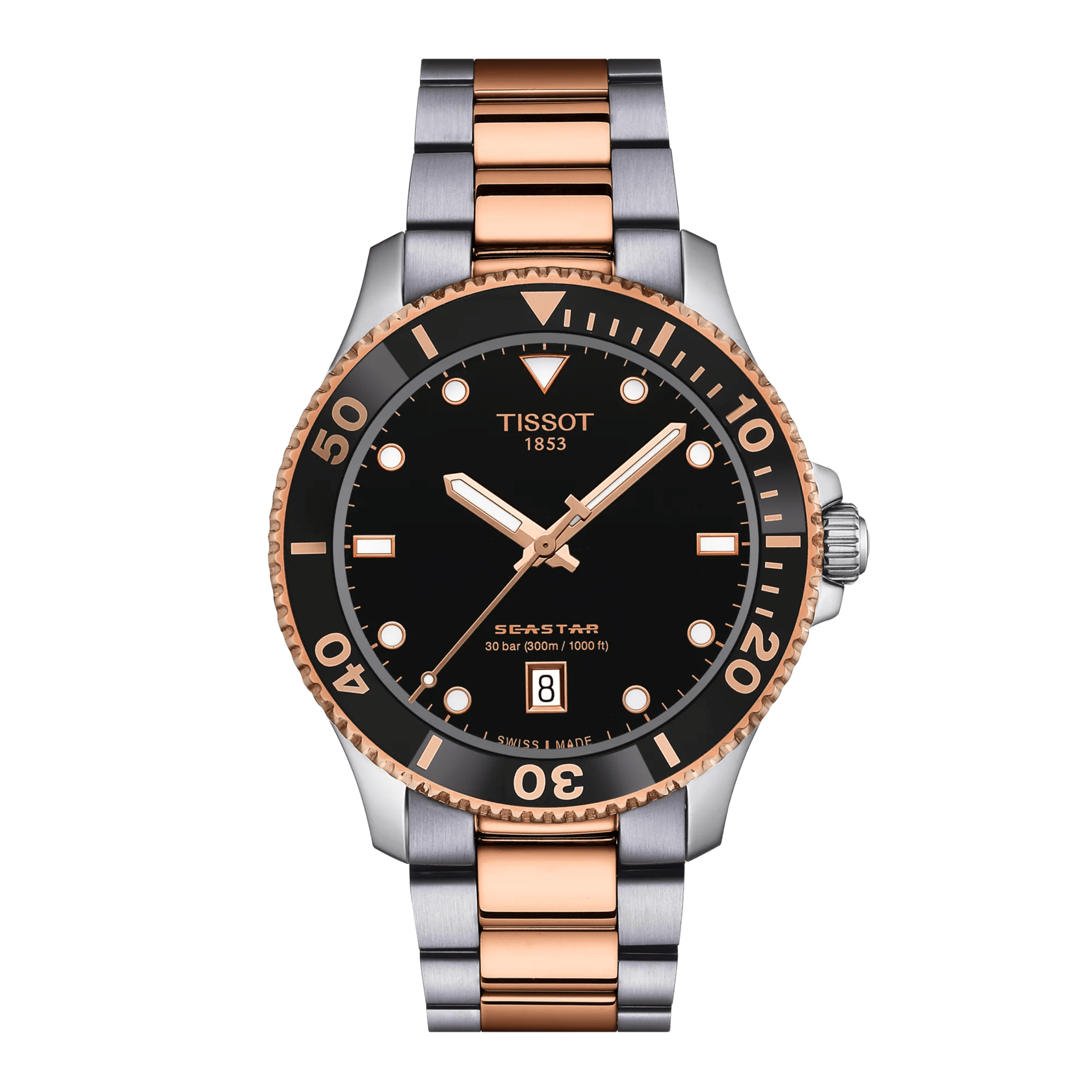 Tissot Seastar 1000 Quartz 40mm Black Dial Men's Watch T1204102205101