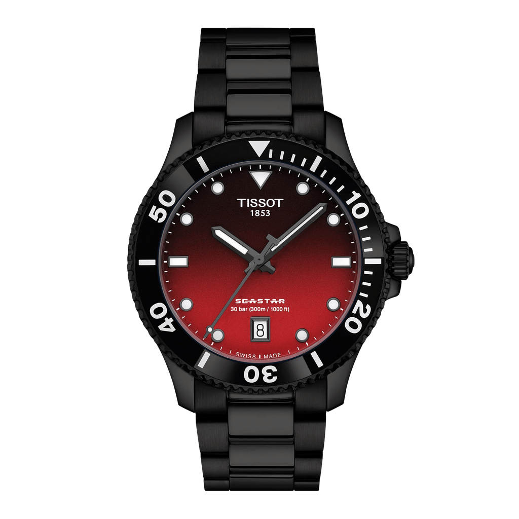 Tissot Seastar 1000 Quartz 40mm Red-Black Dial Men's Watch