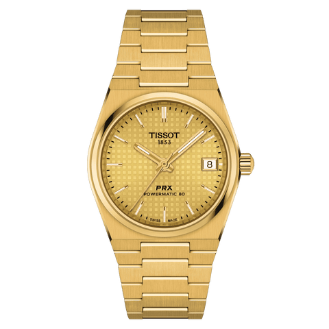 Tissot PRX Powermatic 80 35mm Yellow Gold Unisex Watch T1372073302100