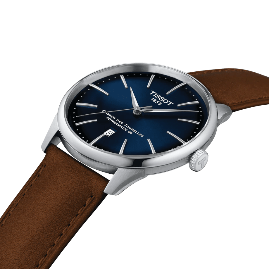 Tissot Chemin Des Tourelles 42mm Blue Dial Men s Watch