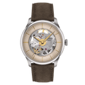 Tissot Chemin Des Tourelles 39mm Skeleton Green Strap Men's Watch T1398361626100