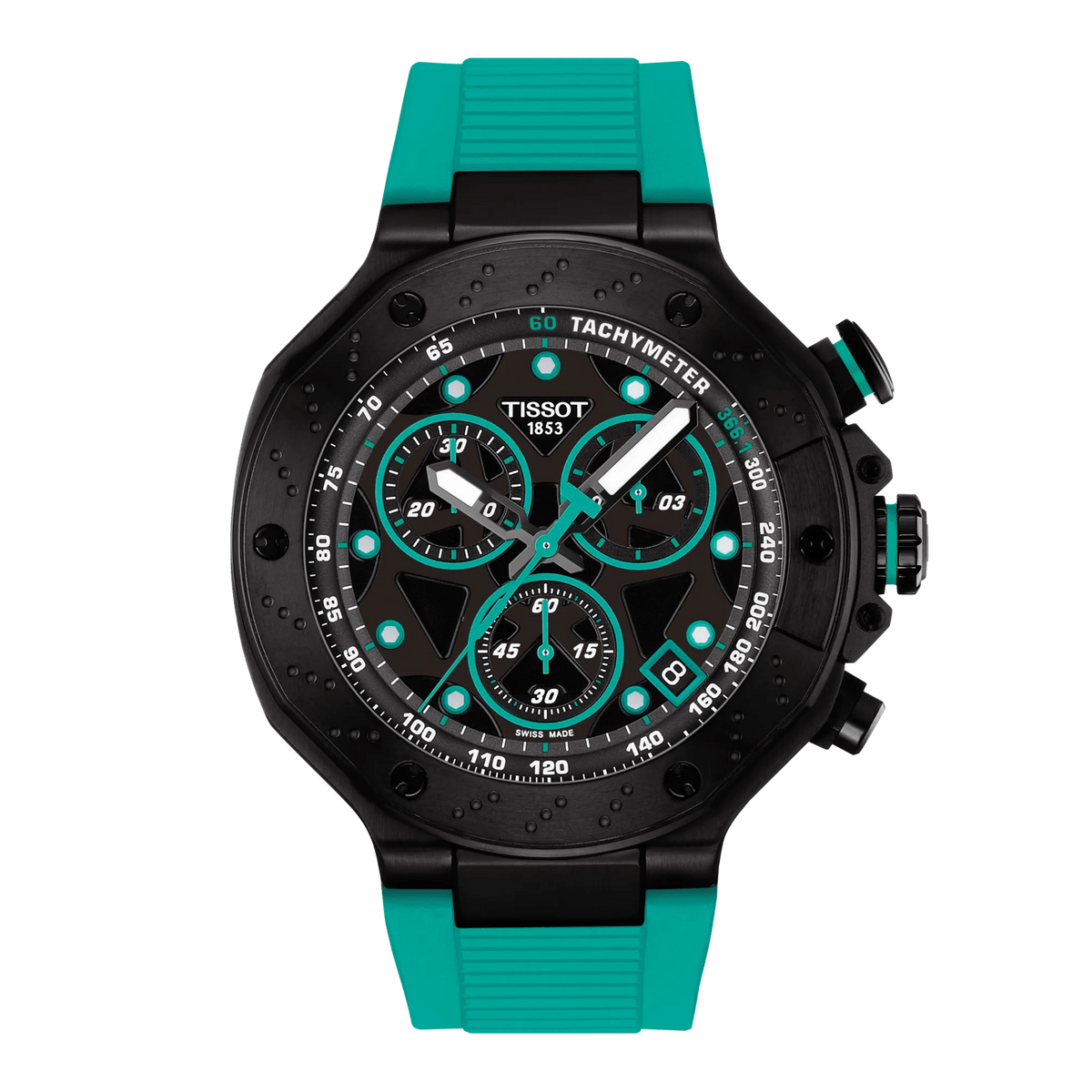 Tissot T-Race 45mm Quartz Chronograph Black Dial Men's Watch T1414173705101