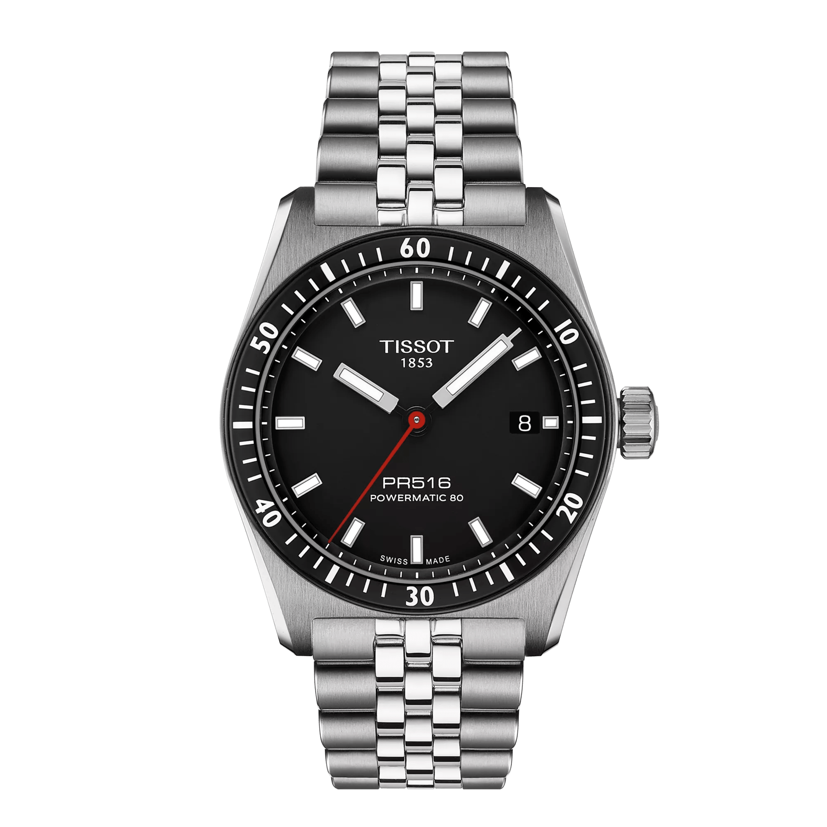 Tissot PR516 Powermatic 80 38mm Black Dial Men's Watch T1494071105100