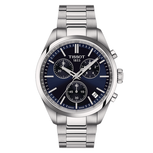 Tissot PR 100 Chronograph 40mm Blue Dial Men's Watch T1504171104100