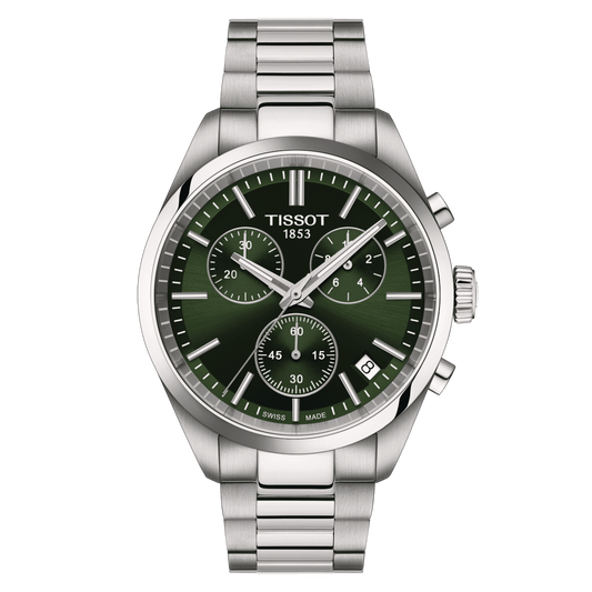 Tissot PR 100 Chronograph 40mm Green Dial Men's Watch T1504171109100