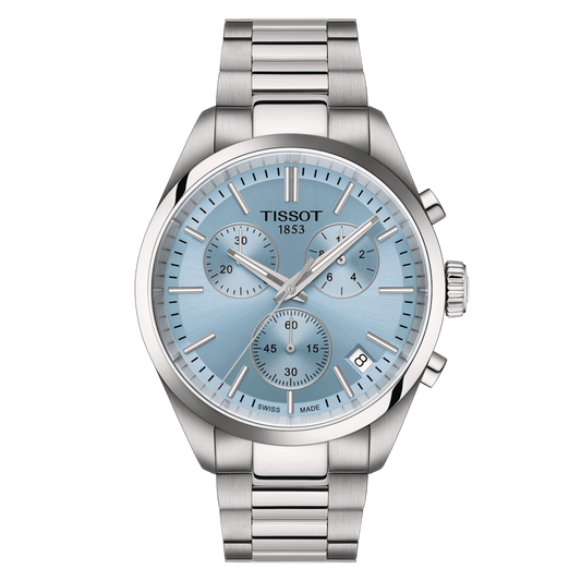 Tissot PR 100 Chronograph 40mm Ice Blue Men's Watch T1504171135100