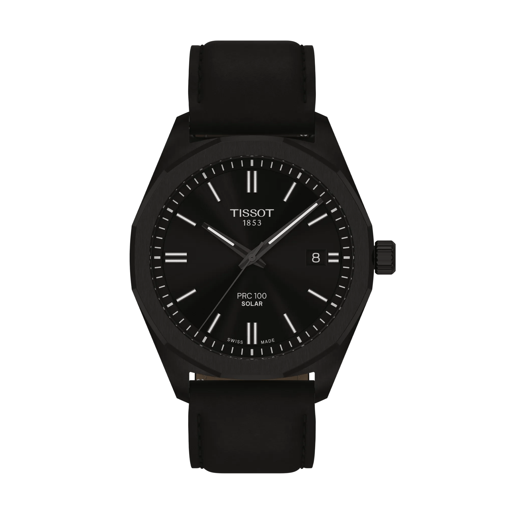 Tissot PRC 100 Solar 39mm Black Dial Men's Watch T1514223605100