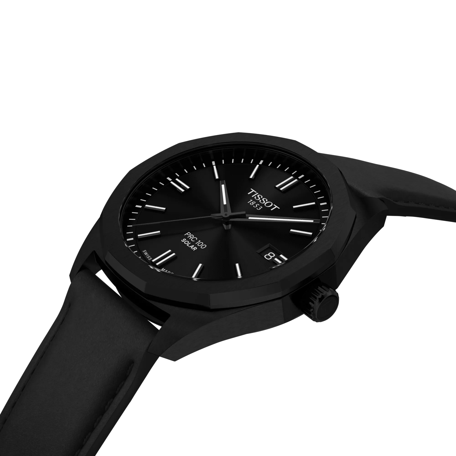 Tissot PRC 100 Solar 39mm Black Dial Men's Watch T1514223605100