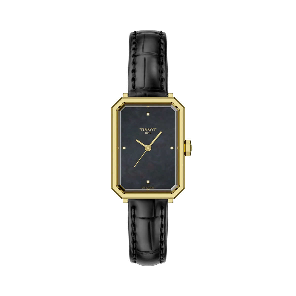 Tissot SRV 21.80mm Black Mother of Pearl Dial Women's Watch T1601103612600