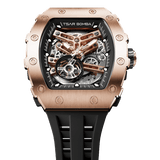 Tsar Bomba Elemental Skeleton 43mm Black Skeleton Dial Men's Watch TB8208A-46