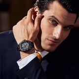 Tsar Bomba Elemental Carbon 43mm Black Skeleton Dial Men's Watch TB8208CF-38
