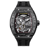 Tsar Bomba Elemental Carbon 45mm Black Skeleton Dial Men's Watch TB8228CF-01