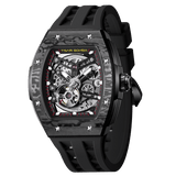 Tsar Bomba Elemental Carbon 45mm Black Skeleton Dial Men's Watch TB8228CF-01