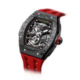 Tsar Bomba Elemental Carbon 45mm Black Skeleton Dial Men's Watch TB8228CF-02